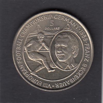 Beschrijving: 5 Dollar SOCCER 88 FR.BECKENBAUER